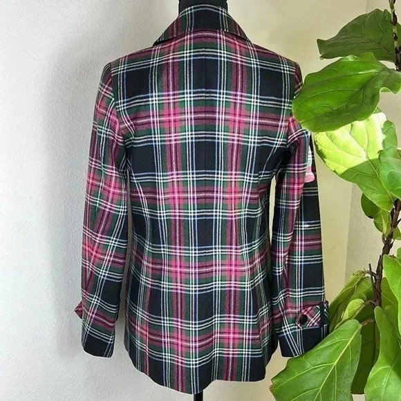 Pendleton Women’s Red Plaid 100% Wool Lined Jacket Coat Shirt Size 8 - Picture 9 of 14
